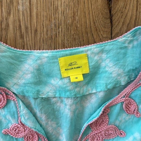 Roller Rabbit Cotton Embroidered Swim Cover-Up Tunic - Picture 3 of 7